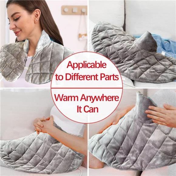 Heating Pad, Detachable Heated Neck Shoulder Wraps with Auto Shut Off - Picture 3 of 6
